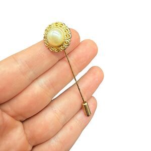 Vintage Jewelry Faux Pearl Stick Pin Pearl brooch